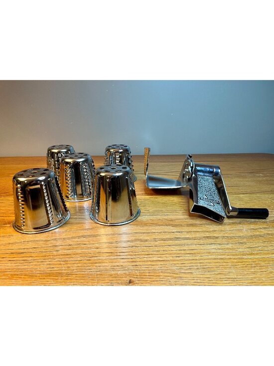Saladmaster Other - Saladmaster Manual Food Processor With 5 Cutting Attachments NO BASE Shredder Sl
